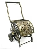 Liberty Garden Products Decorative Non-Rust Cast Aluminum 2-Wheeled Garden Hose Reel Cart With 200-Foot Capacity - Pantina Finish 805