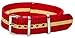 Clockwork Synergy® Classic NATO - 20mm Red & Khaki Nylon NATO Watch Strap Band