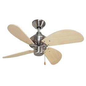 Litex TR30BC4 TR-3000 30-Inch Remote Control Adaptable Four-Blade Ceiling Fan, Brushed... by Litex