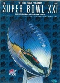 Leonard Marshall autographed Super Bowl XXI Program (New York Giants 1986 Super Bowl Champions) Fai