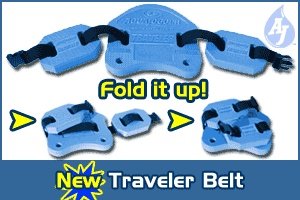 Buy Aqua Jogger AP142 Traveler belt folds up Blue AquaJogger by AquaJogger