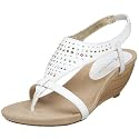 AK Anne Klein Women's Coconut Thong Wedge