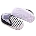 Voberry® Baby Boys Girls Toddlers Striped Sneakers Soft Sole Anti-slip Outdoor Canvas Shoes (6~12 Month, Black)