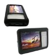 Etui / Housse en silicone (+ clip d'attache) pour Creative Zen 4Gb / 8Gb / 16Gb / 32Gb - "Half Night": Noir/Clair