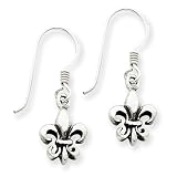 Sterling Silver Fleur de lis Earrings