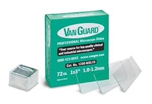 VEE GEE 1200-MSL/CS Microscope Slides, Box of 72, and Cover Glass, Box of 100