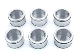 Bekith Clear-Top Spice Tins, Round, Set of 6