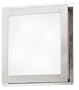 Eglo 82218A Eos 4 Light Wall/Ceiling Light Fixture, Nickel and Chrome/Frosted Opal
