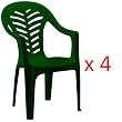 green plastic garden chair