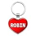 Metal Keychain Key Chain Ring I Love Heart Names Male R Rena - Robin