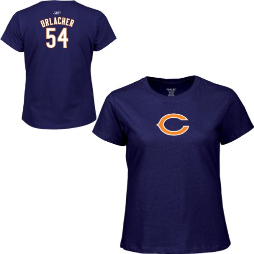 Reebok Chicago Bears Brian Urlacher Women's Name & Number T-Shirt Medium