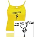 Comedy-shirts DIVERSE FARBEN - MICHAEL JACKSON the king is dead - long live the KING! Damen Frauen Girly Women Spaghetti Shirt