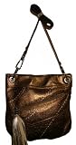 Women's/Girl's B Makowsky Martina X-Body Handbag (Dark Gold)
