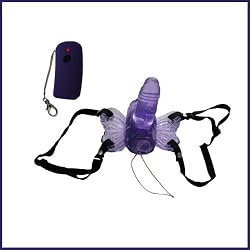 Butterfly Vibrator Strap on Remote Control Wireless Purple