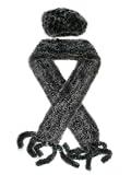 Knit Rex Chinchilla Beret(L) & Large Scarf Set