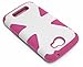 One Touch Fierce 2 Case, Bastex Heavy Duty Hybrid Dynamic Protective Case - Hot Pink Soft Silicone Cover with White Hard Shell Case for Alcatel One Touch Fierce 2 7040T, Pop Icon A564C