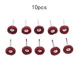 10個入り 精練パッド研磨ホイール バフ研磨 ドレメル アクセサリー回転工具用 レッド