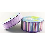 Designer Coordinates Fun Stripe Ribbon Pack, 60 Yards, Purple