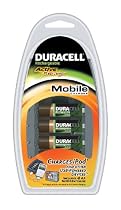 Duracell Battery Charger With USB Including 4 AA Batteries CEF23