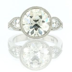 5.08ct Antique European Cut Round Diamond Engagement Anniversary Ring