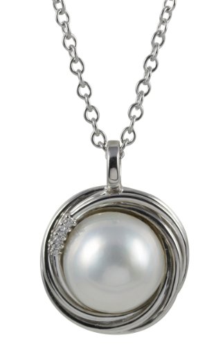 Merii Damen-Collier 925 Sterlingsilber rhodiniert Mabe-Zuchtperle wei&szlig; 45 cm M0543N/90/H8/ Preisvergleich