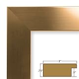 IMAGE OF 8.5x11 Gold picture frame with glass, backing, and hanging hardware