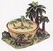 PALM TREE 3-Dimensional Candy Dish Jar Tray *NEW!*