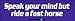 Speak your mind but ride a fast horse - funny bumper stickers (Medium)