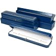 3 Bracelet Watch Boxes Blue Leather Lock Gift Display