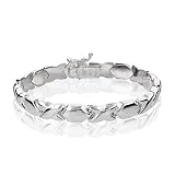 Sterling Silver Hugs & Kisses Bracelet - 7