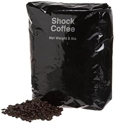 Shock Coffee (Caffeinated), Whole Bean Coffee, 5-Pound Bag
