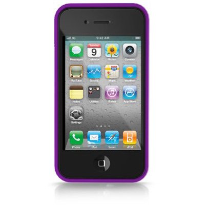 iLuv Edge Soft, Flexi-Trim Case for iPhone 4S - 1 Pack - Case - Retail Packaging - Purple