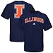 NCAA Men's Illinois Fighting Illini Relentless Tee Shirt (Navy, X Large)