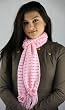 Handmade Lightweight Fine Pure Argentinian Cotton Scarf for Sensitive Skin - Cottage Pink (100% Crocheted By Hand)