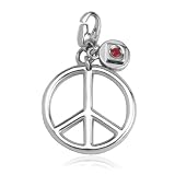 ELLE Jewelry Charms Peace Sign Sterling Silver