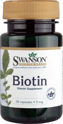 Swanson Biotin 5,000mcg (5,000mcg (5mg), 30 Capsules)