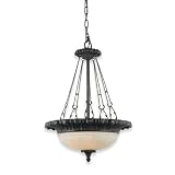 Royce Lighting RC2156CGN Tuscany Chandelier Cognac with Stone Alabaster Globe