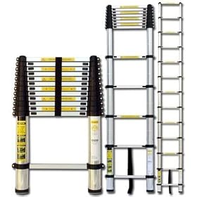 3.85m Telescopic Ladder with Unique Integral Safety Stabiliser and Heavy Duty Carry Bag