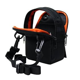 Mio 230 Portable GPS Automobile Navigator Durable Cross Body Messenger Bag with Multi Pockets - Black