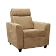 Baxton Studio Holcomb Microfiber Modern Recliner Chair, Tan