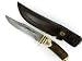 Damascus El Dorado Skinner 10.25 inch Knife with all natural Sambar Stag Antler Handl...