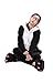 Plush Panda One Piece Pajamas (Black/White, X-Large)