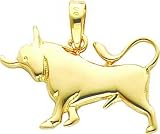 14K Gold Taurus Zodiac Charm