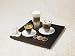 Espressomaschinen - Saeco 21000495 Espresso-Tassen-4er Set Deluxe Moments mit Porzellan Unterteller designed by BODUM