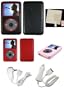 PCMICROSTORE Brand 3n1 Combo Apple iPod Classic 80gb 160gb and iPod Video 80gb Leather Wrap Snap-On Crystal Case Cover with LCD Screen Shield - Bundled with 12v Rapid Premium Car Charger and Home Travel Wall AC Adapter Charger - 3 Color Choices