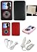 PCMICROSTORE Brand 3n1 Combo Apple iPod Classic 80gb 160gb and iPod Video 80gb Leather Wrap Snap-On Crystal Case Cover with LCD Screen Shield - Bundled with 12v Rapid Premium Car Charger and Home Travel Wall AC Adapter Charger - 3 Color Choices