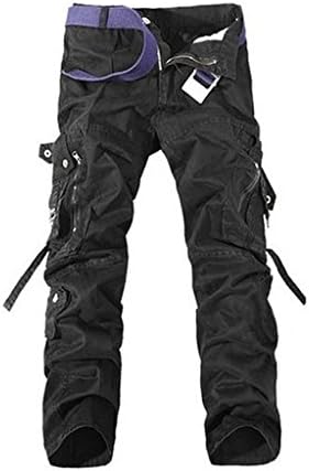 ZeggA Men's Cotton Casual Military Army Cargo Camo Combat Work Pants Black Tag 42