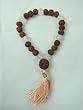 Spiritual Yoga Gift- Rudraksha Rose Quartz Bracelet Beads Meditation Mala Bead Spiritual Yoga Jewelry