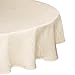Benson Mills Gourmet Spillproof 70-Inch Round Fabric Tablecloth, Ivory