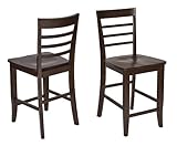 Jamestown Barstools - Set of 2 (Espresso) (40.75"H x 18.25"W x 21.00"D)